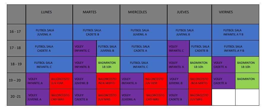 HORARIO 25