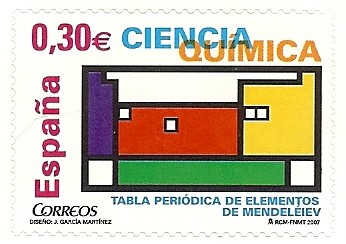 sello postal con sp mendeleiev